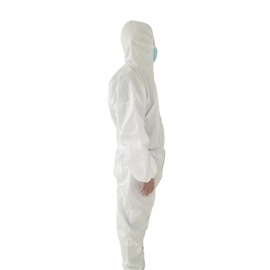 Disposable Nonwoven Scrub Coverall Hazmat Isolation Full Body Protection Suit