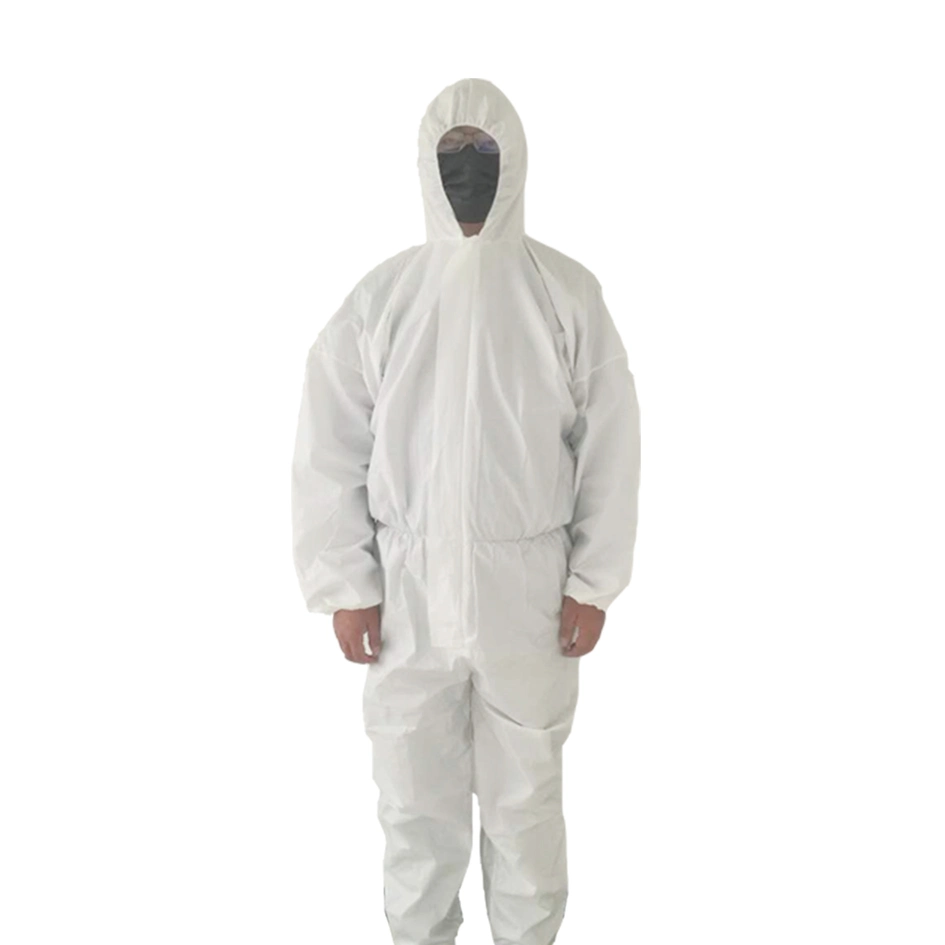 Disposable Nonwoven Scrub Coverall Hazmat Isolation Full Body Protection Suit