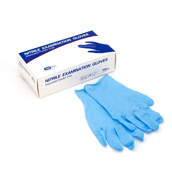 Guanti medici monouso in nitrile blu Guantesnt di buona qualità