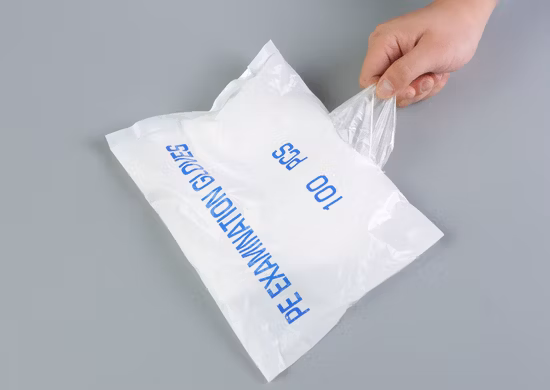 Guanti protettivi medici monouso realizzati in plastica PE-CPE impermeabile per la protezione delle mani